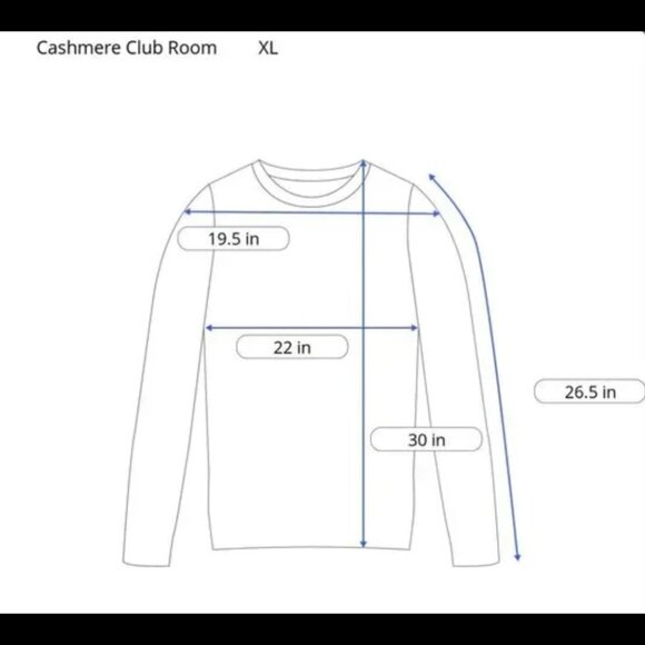 Cashmere Club Room Navy Pullover Crewneck Sweater, XL - Picture 6 of 6